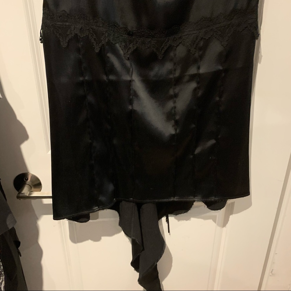 Lip Service Gloomy Sunday Satin skirt, black - Picture 5 of 8